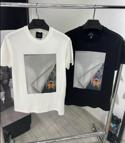 Мъжка черна тениска Armani Exchange